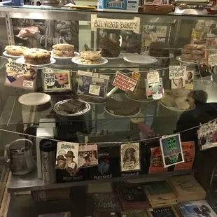 a display of pastries and pastries