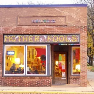 the front of the building