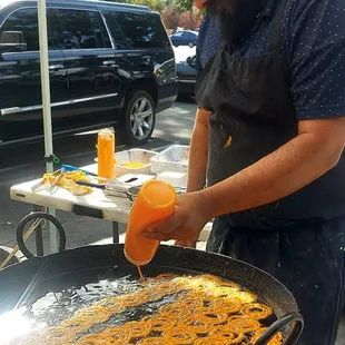 Today there were some interesting cooking just in front of the place. This is cool!