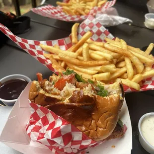 Chicken Sandwich and Garlic Fries