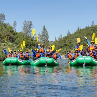 Guests Rafting with Mother Lode River Center on the Lower Gorge