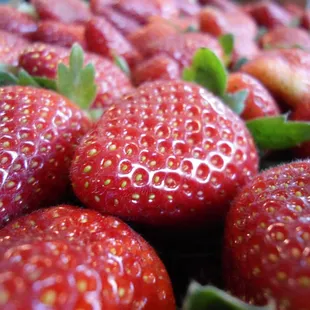 a pile of strawberries