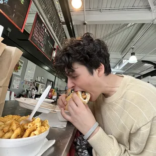 Chowing it down town!