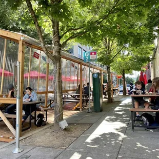 Exterior with outdoor seating