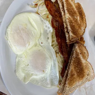 Here is our 2 Egg Breakfast Meal which is served all day.