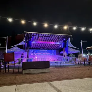 Patio and stage area