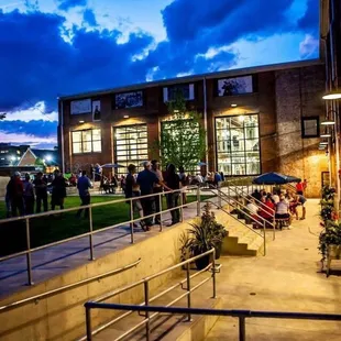 Outdoor beer garden