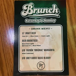 Brunch Menu