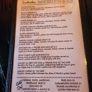 Menu (May 2024)