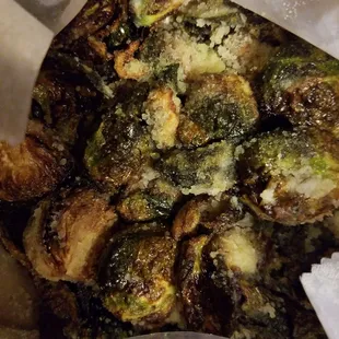 Cheesy brussels sprouts