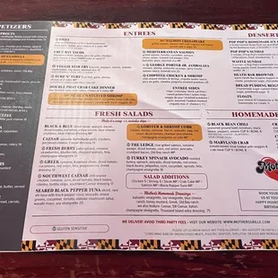 Menu back
