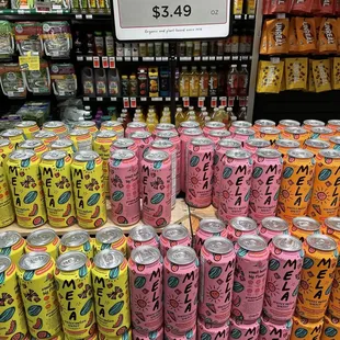 a variety of sodas
