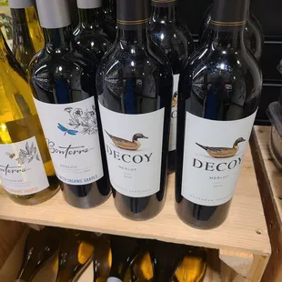 a selection of wine bottles