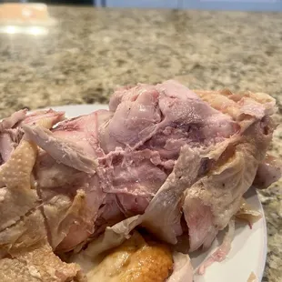 Raw rotisserie chicken