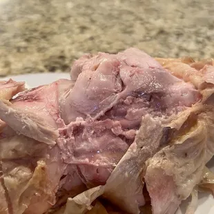 Raw rotisserie chicken
