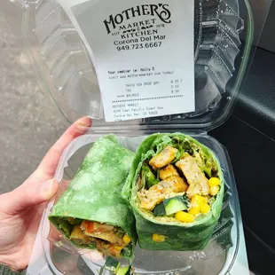 Tahini vegan burger wrap, it&apos;s good