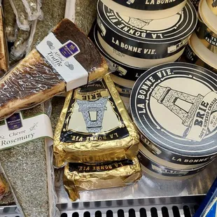 a variety of cheeses