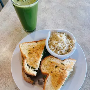 Aloha Goddess Juice &amp; Chicken Pesto Sandwich