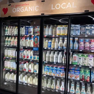 a display of dairy products