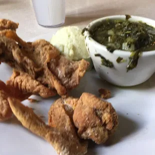 White meat plate with chicken breast and wing.