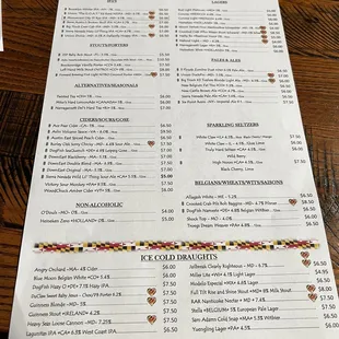 the menu
