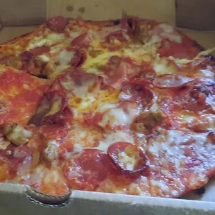a pizza in a box