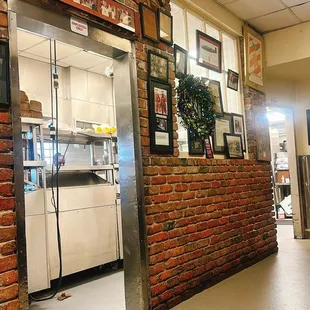 Kitchen area. Nice wall and decor