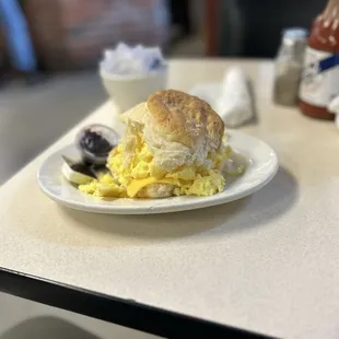 Egg Biscuit with a slice of American cheese