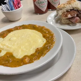 Grits with Crawfish Etouffee