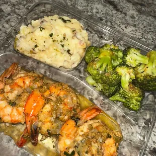 Steamed jumbo shrimp