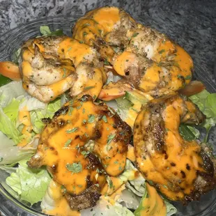 Grilled shrimp salad