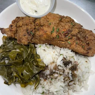 Fried Salmon Fillet and 1 Side