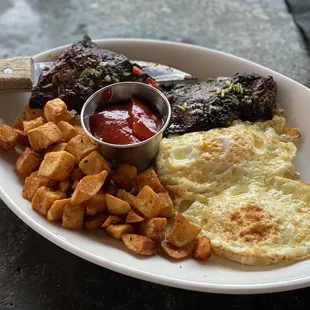 Chimichurri Skirt Steak &amp; Eggs