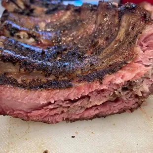 a piece of meat on a cutting board