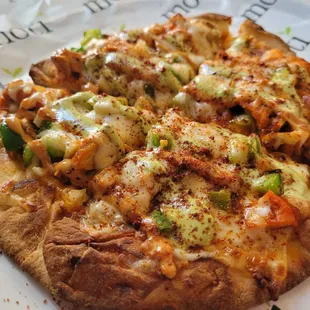 Paneer Masala Elote Naan Pizza