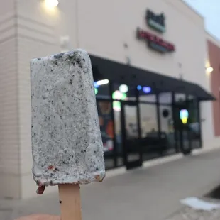 Black sesame paleta, $3.99.  An uncommon and delicious La Michoacana flavor.