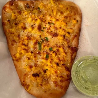 Three Cheese Elote Pizza