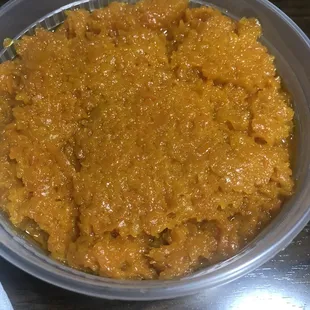 Carrot halwa was lackluster, no fruit or nuts