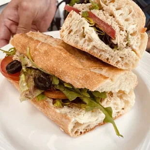 tuna on baguette