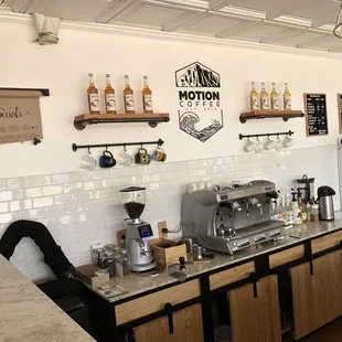 Full-service espresso bar.