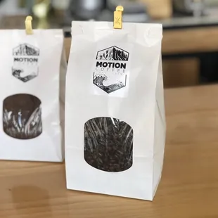 Whole bean and ground coffee available.