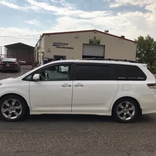 Thank You MOTION for ordering the tires for my Toyota Sienna SE and allowing for us to (finally) get home, SAFELY!