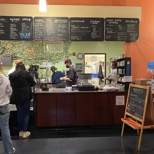 customers at the counter