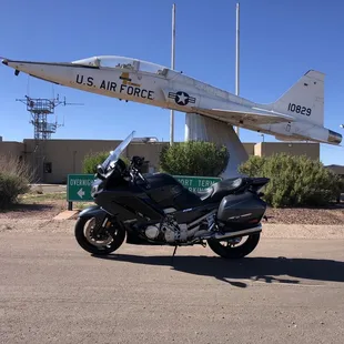 My "new" bike on the trip back to California--  Gallup, NM.