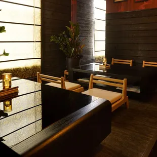 interior, sushi and sashimi