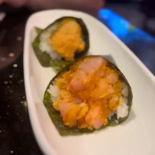 Spicy yellowtail, spicy albacore