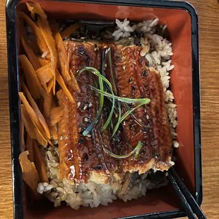 Unagi (eel) dish