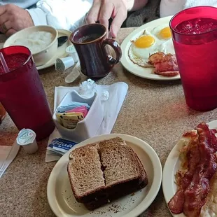 The corned beef hash and eggs were amazing, the grits on point and eggs cooked to perfection.
