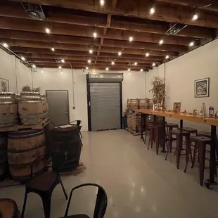 the interior of a winery