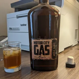 Enjoying some Motor City Gas...&quot;Applesauce Moonshine&quot; back home in my office after a busy weekend in Royal Oak.